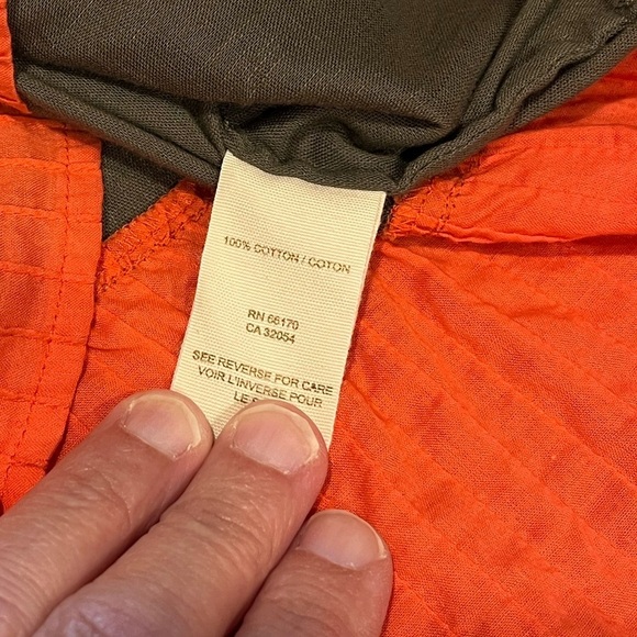 FREE PEOPLE Olive & Coral Cotton Dress – Size M - Picture 3 of 9